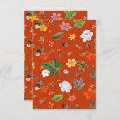 Gele bloemen en witte rozen 9 bedankkaart (Voorkant / Achterkant)