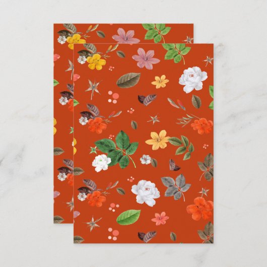 Gele bloemen en witte rozen 9 bedankkaart (Voorkant / Achterkant)