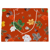 Gele bloemen en witte rozen 9 groot cadeauzakje (Voorkant)