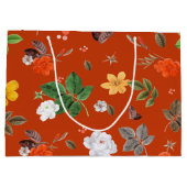 Gele bloemen en witte rozen 9 groot cadeauzakje (Achterkant)