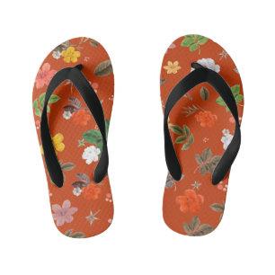 Gele bloemen en witte rozen 9 kinder teenslippers