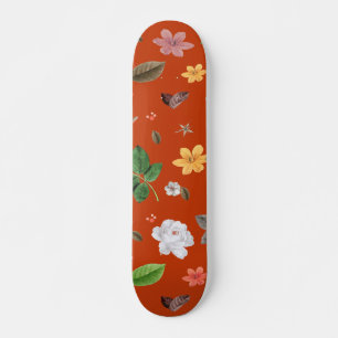 Gele bloemen en witte rozen 9 persoonlijk skateboard