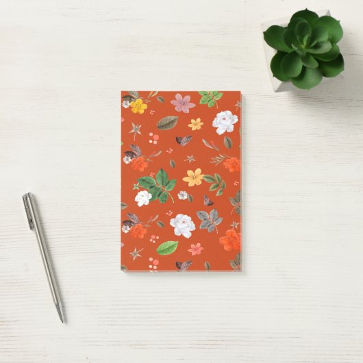 Gele bloemen en witte rozen 9 post-it® notes (Kantoor)