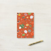 Gele bloemen en witte rozen 9 post-it® notes (Op bureau)