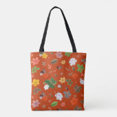 Gele bloemen en witte rozen 9 tote bag (Achterkant)