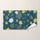 Gele bloemen en witte rozen bad handdoek (Handdoek)