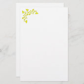 Gele bloemen en zwenken briefpapier (Voorkant / Achterkant)