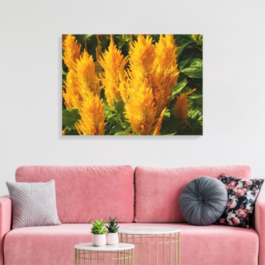 Gele bloemen Enkele print (Insitu (Woonkamer))