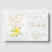 Gele Bloemen Eten, Drinken en Trouwen Gastboek Gastenboek (Voorkant)