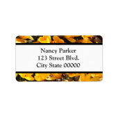 Gele Bloemen Etiket (Voorkant)