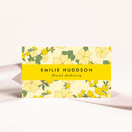 Gele bloemen, Floral, Florist, bloemenwinkel Visitekaartje