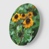 Gele Bloemen Foto Ronde (Grote) Wandklok (Hoek)