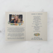 Gele Bloemen Fotocollage Begrafenis Programma (Binnen)