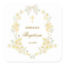 Gele Bloemen Frame Boog Doop