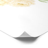 Gele Bloemen Frame Boog Doop Welkom Poster (Hoek)