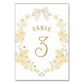 Gele Bloemen Frame Boog Kaart (Achterkant)
