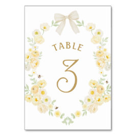 Gele Bloemen Frame Boog Kaart