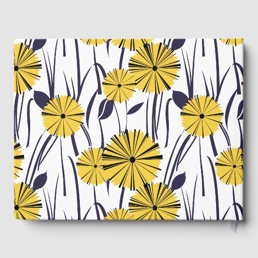 Gele bloemen gastenboek (Achterkant)