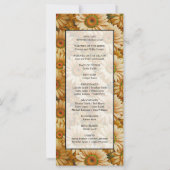 Gele bloemen geel zonnebloem gele madeliefjes (Achterkant)