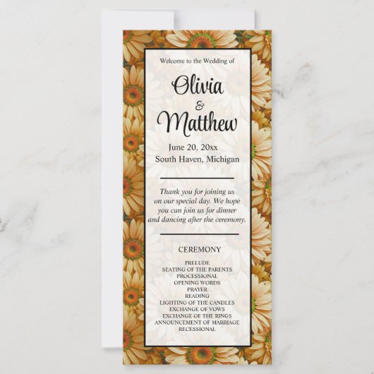 Gele bloemen geel zonnebloem gele madeliefjes (Voorkant)