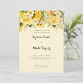 Gele bloemen Gele tuinbruiloft Kaart (Staand voorkant)