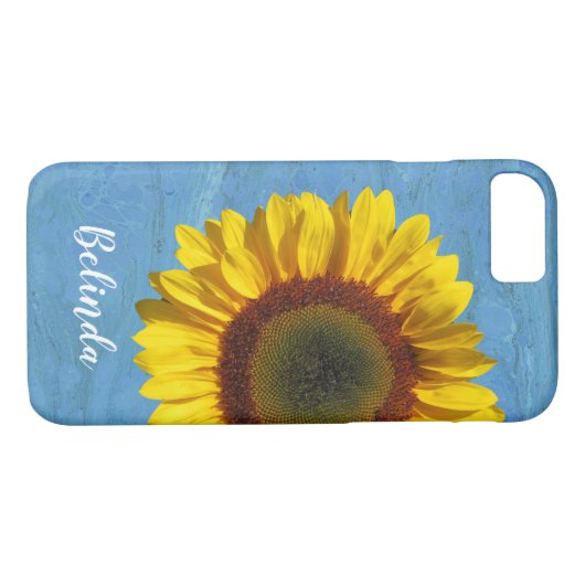 Gele bloemen, gepersoaniseerd Case-Mate iPhone case (Achterkant (Horizontaal))