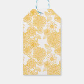 Gele bloemen, gepersonaliseerd onder de naam Haldi Cadeaulabel (Achterkant)