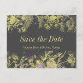 Gele bloemen, geverfd aankondigingskaart (Voorkant)