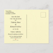 Gele bloemen, geverfd aankondigingskaart (Achterkant)