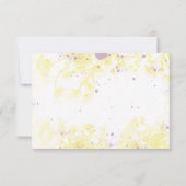 Gele bloemen, geverfd RSVP kaartje (Achterkant)