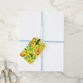 Gele bloemen Gift Labels Cadeaulabel