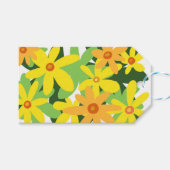 Gele bloemen Gift Labels Cadeaulabel (Voorkant (Horizontaal))