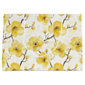 Gele Bloemen Goud Bruiloft Groot Cadeauzakje (Voorkant)