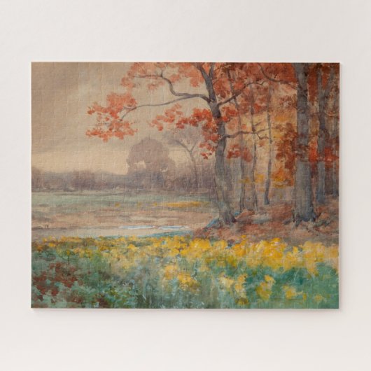 Gele bloemen grijze dag, 1911 legpuzzel (Horizontaal)