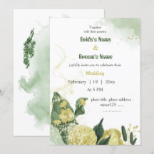 gele bloemen groen bruiloft