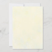 Gele bloemen groen transparantie lijst bruiloft kaart (Achterkant)