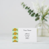 Gele bloemen Groen Visitekaartje (Staand voorkant)