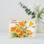  Gele Bloemen Groet Feestdagenkaart (Staand voorkant)