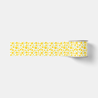 Gele Bloemen Grosgrain Lint