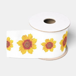 gele bloemen grosgrain lint