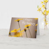 Gele bloemen Happy Birthday Card Kaart (Gele Bloem)