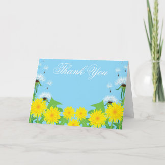 Gele bloemen Hartelijk dank Bedankkaart