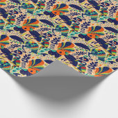 Gele Bloemen: Helder Tropisch Behang Cadeaupapier (Hoek)