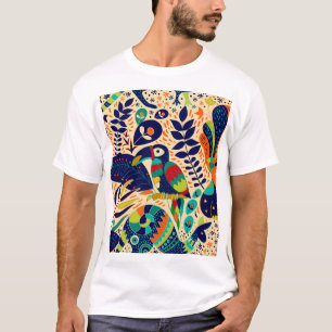 Gele Bloemen: Helder Tropisch Behang T-shirt