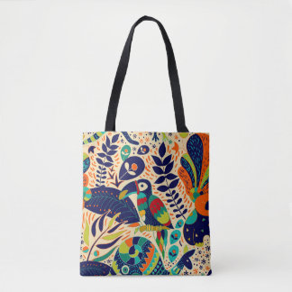 Gele Bloemen: Helder Tropisch Behang Tote Bag
