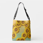 Gele bloemen in de lente crossbody tas (Achterkant)