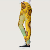 Gele bloemen in de lente leggings (Links)
