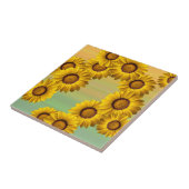 Gele bloemen in de lente tegeltje (Zijkant)