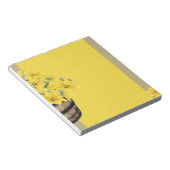 Gele Bloemen in de Mand Notitieblok (Schuin)
