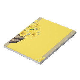 Gele Bloemen in de Mand Notitieblok